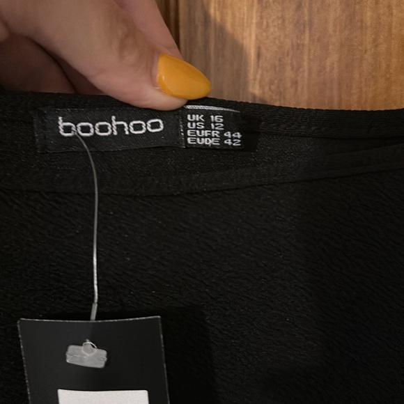 Boohoo black square neck dress size 12 - Picture 4 of 4